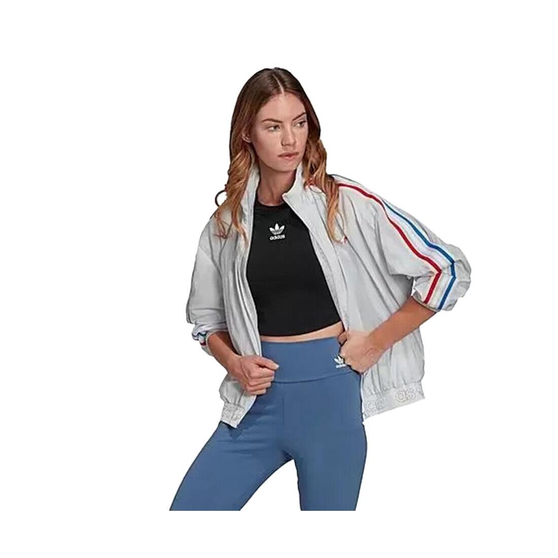 Adidas Originals Japona Womens Jackets Size M Color: Light Grey/blue/red