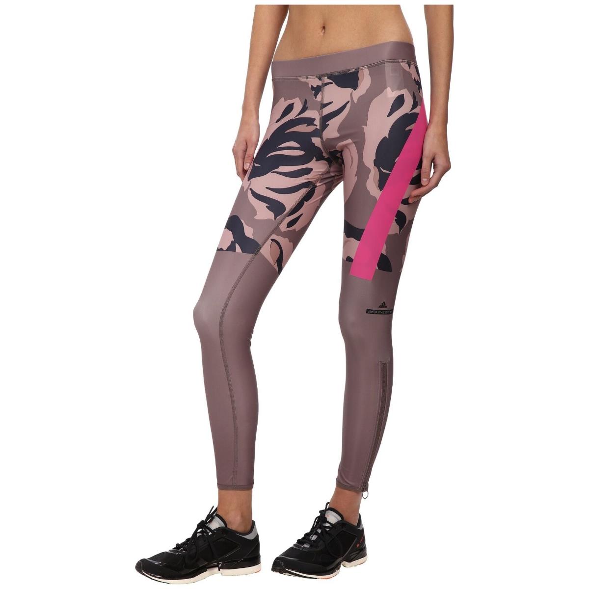 Adidas by Stella Mccartney Women`s Climalite Techfit Tights Dusty Rose Pink Sz L