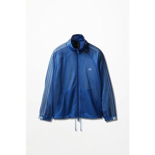 Adidas Alexander Wang AW Mesh Track Jacket Blue 3-Stripe Full Zip CV5288 Sz XL