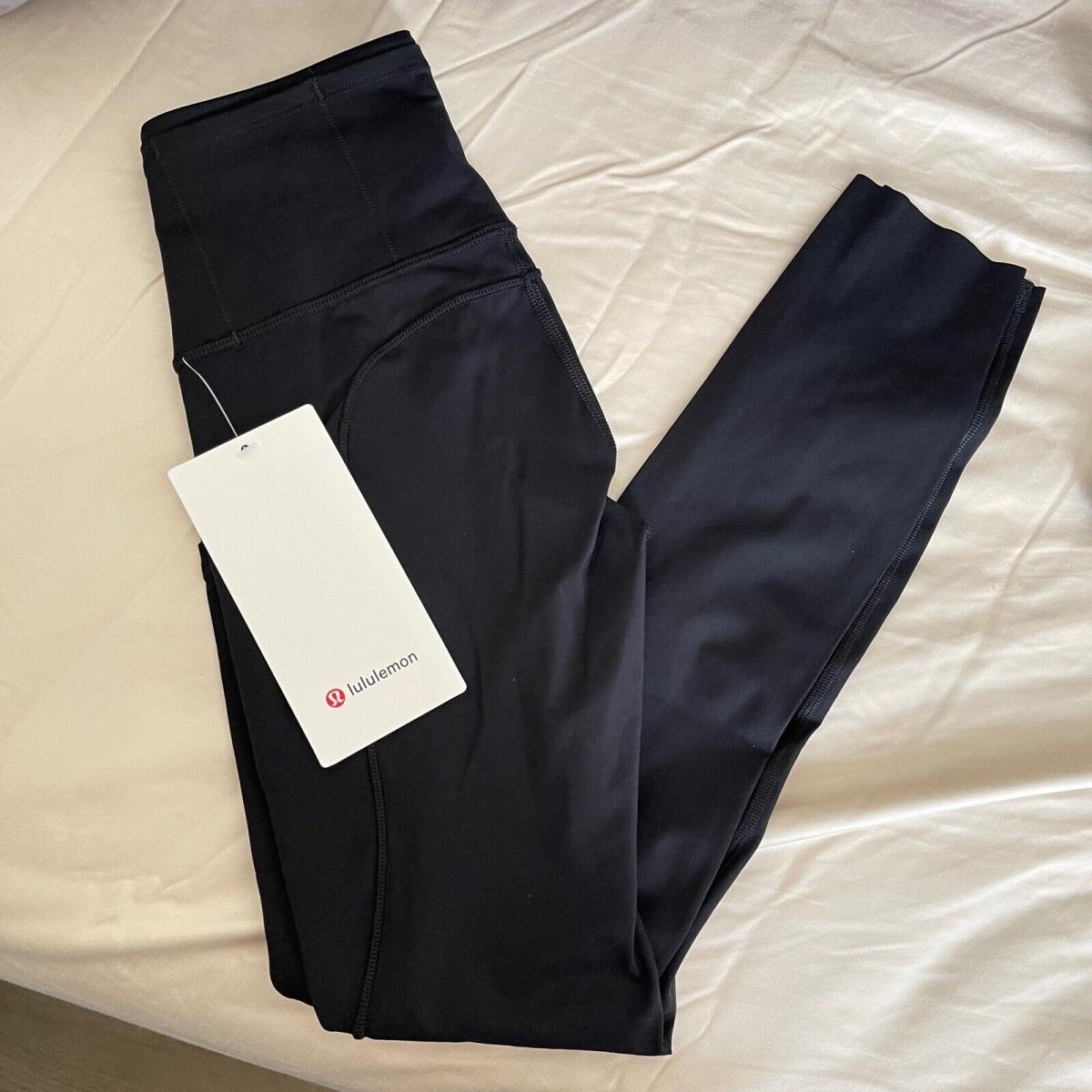 Lululemon Fast Free High Rise Tight Crop 25 or 31 Inseam Black Nulux Size 0