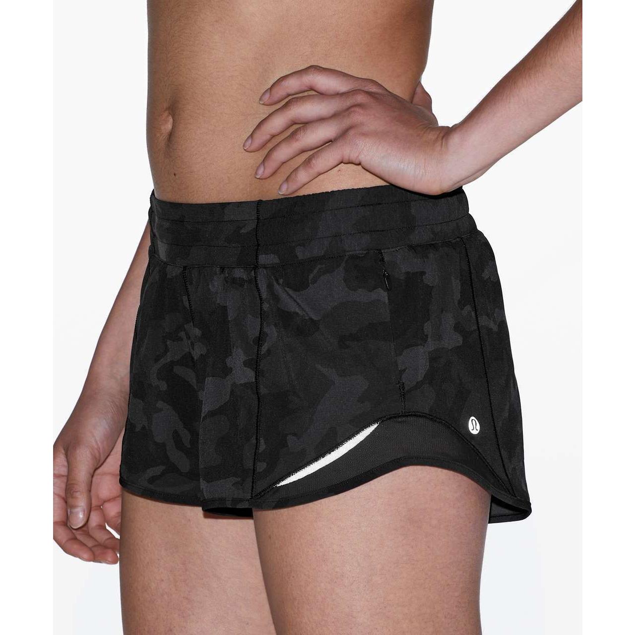 black camo lululemon shorts