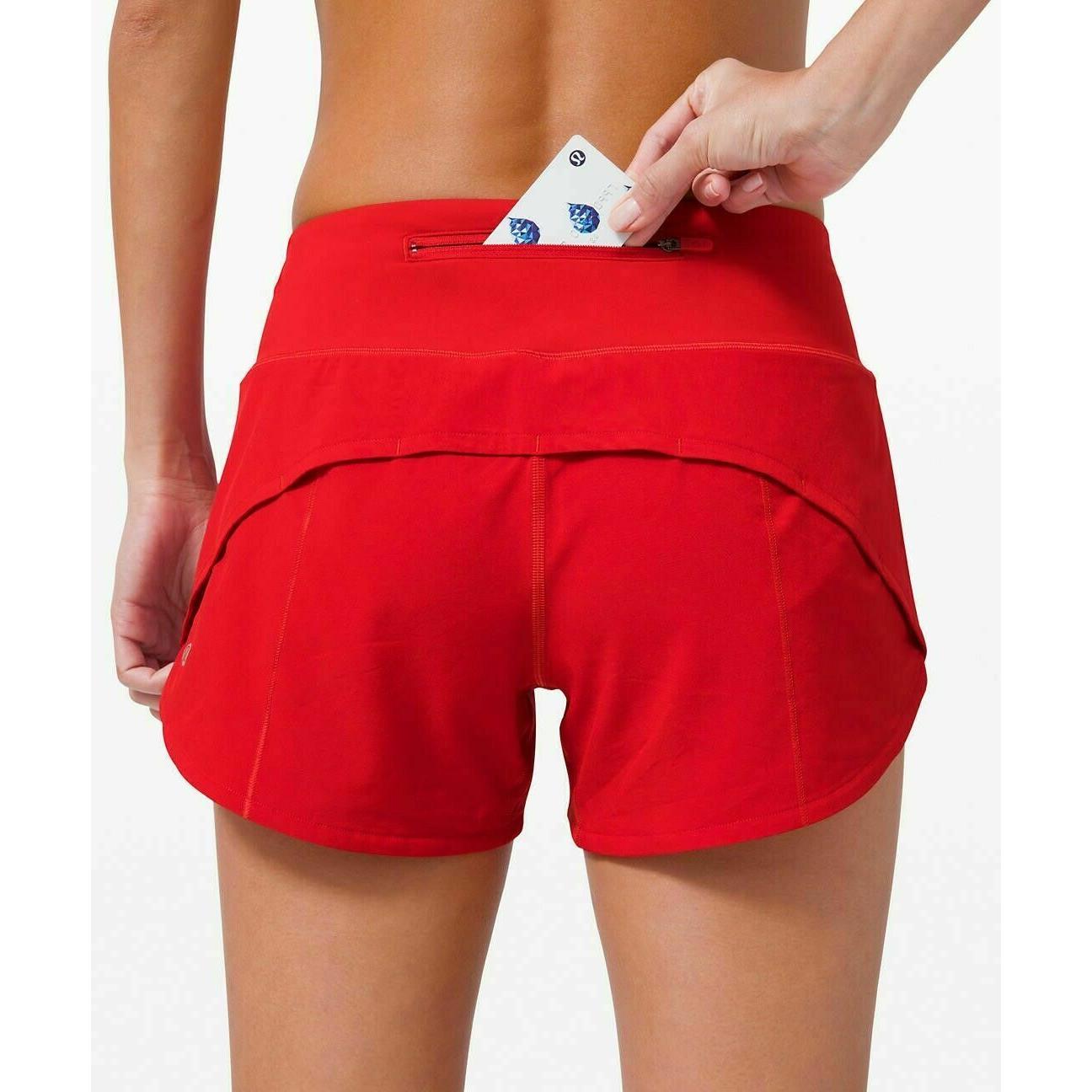 dark red lululemon shorts