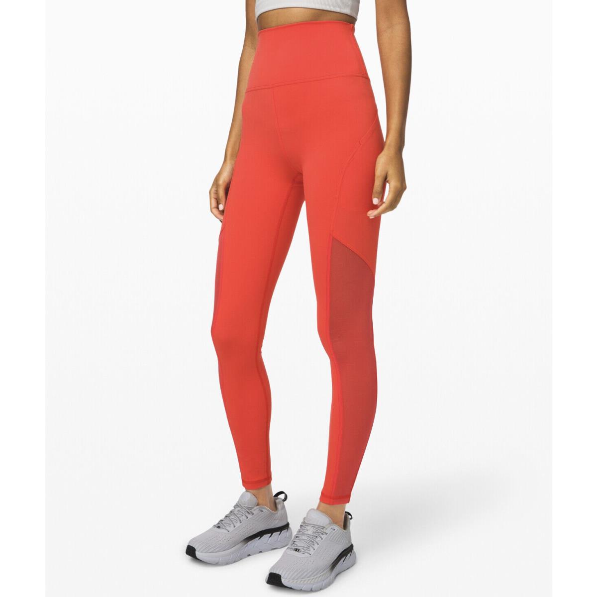 Lululemon Mastered Motion Hight Rise Tight 28 Therma Red Everlux Fabric
