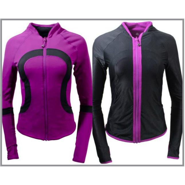 Lululemon `find Your Bliss` Reversible Jacket Black/regal Plum Yoga-athletic