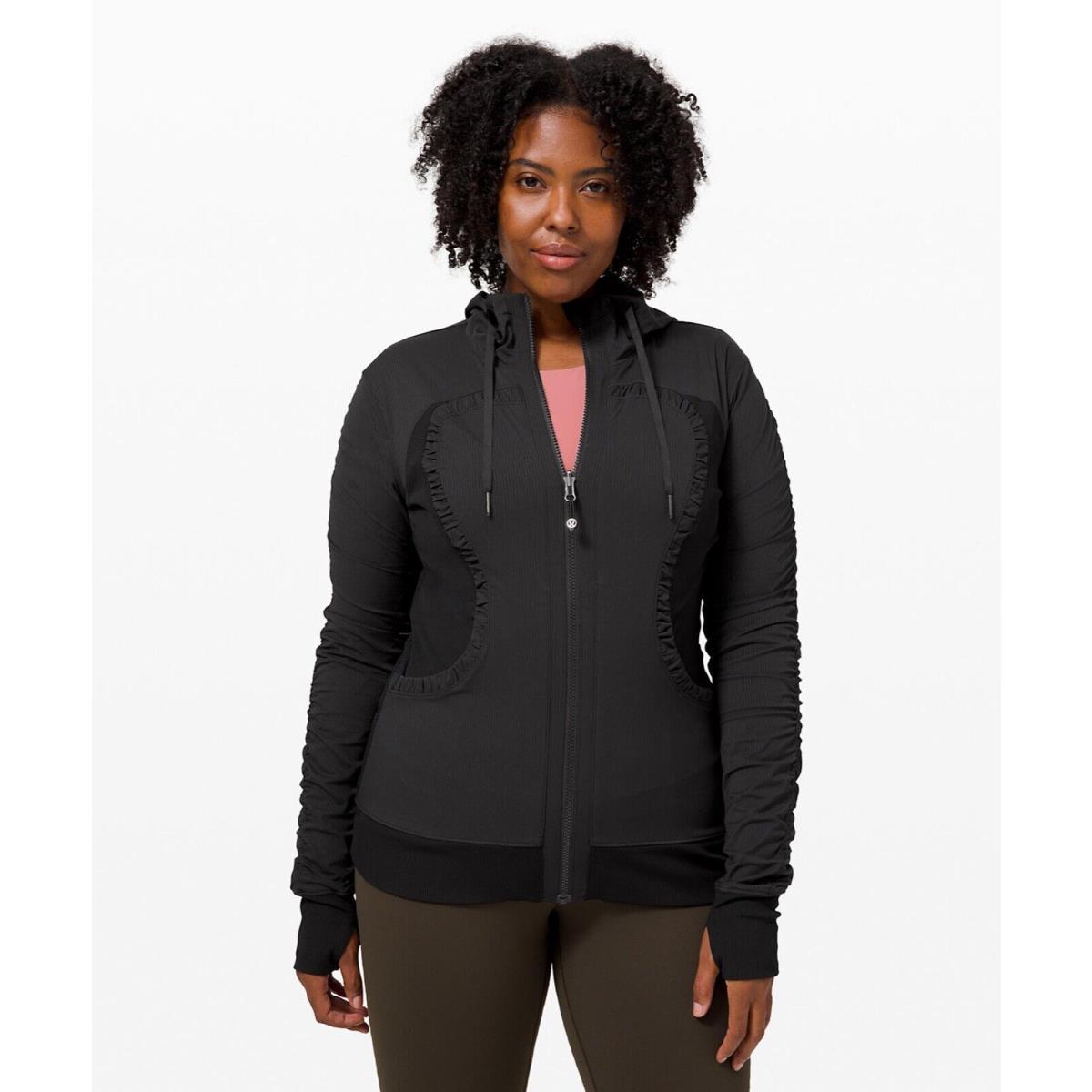 Lululemon Dance Studio Jacket Iii Reversible Black Heathered Black Sz 4 8 12