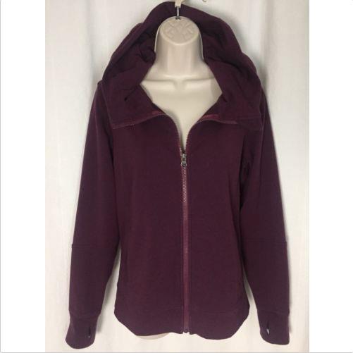 Lululemon Belle Hoodie Super Soft French Terry Hthr Red Grape Hrgr 6 8 10 Regular