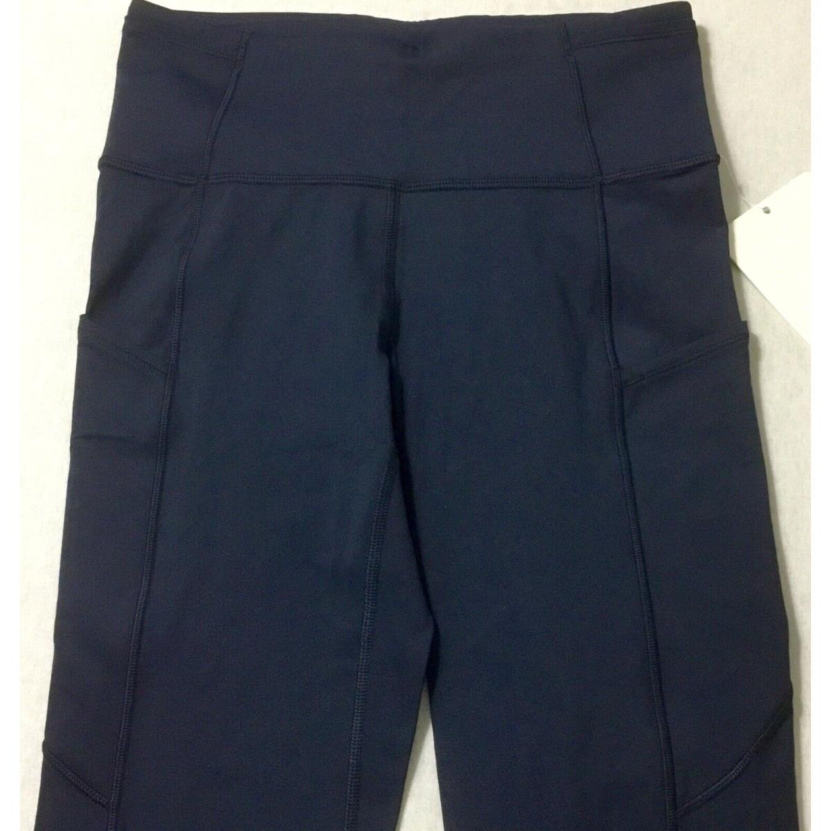 Lululemon Women Fast Free Crop HR 19 Nulux LW5BCUS Trnv True Navy Size 8