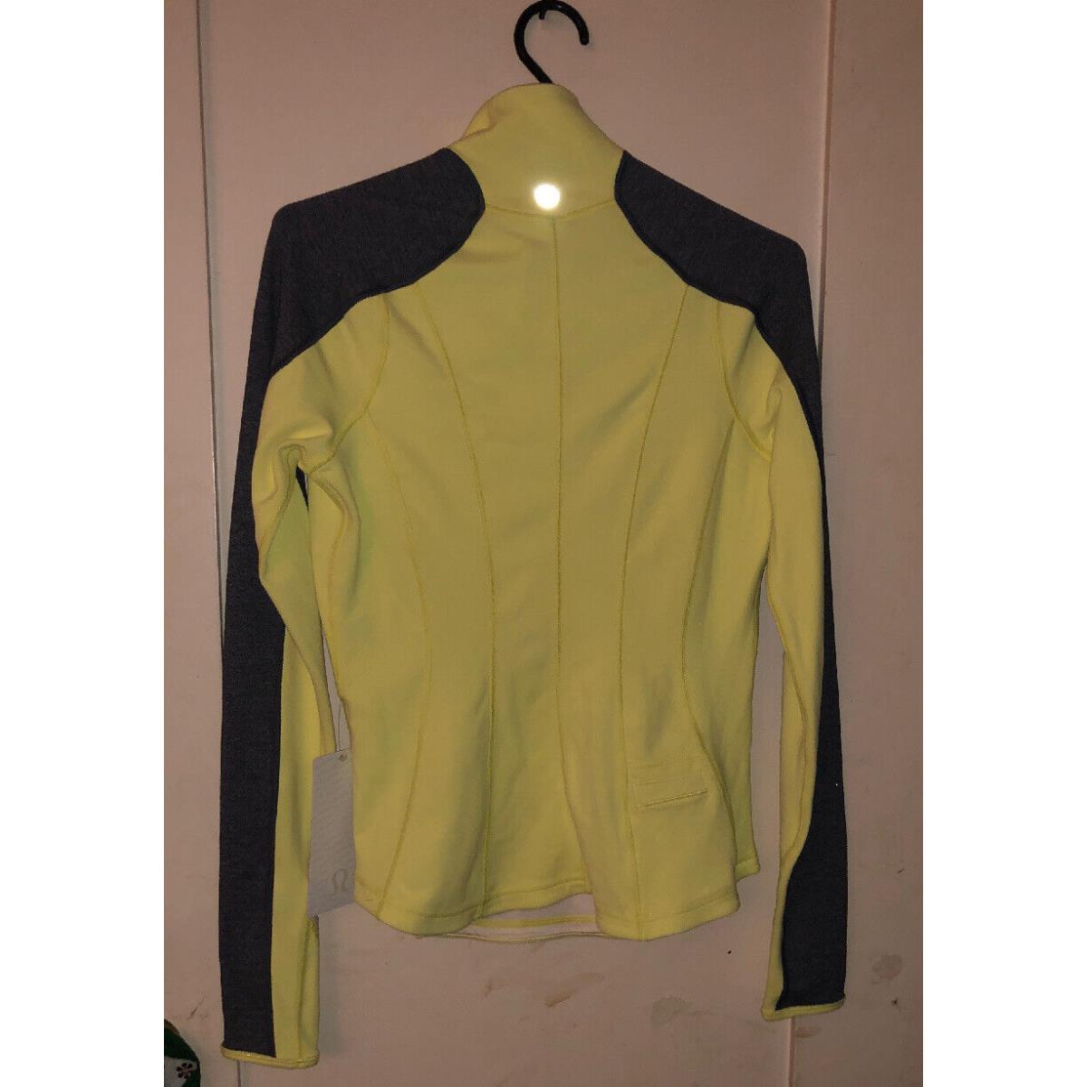 Lululemon Run U Turn Pullover 1/2 Zip Yellow/grey SZ 6