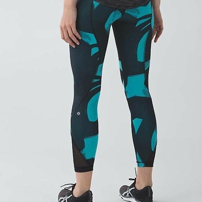 Lululemon Inspire Tight II Full-on Luxtreme Size 8 Blue/black Bssx