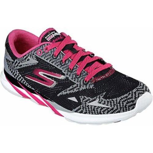 Skechers Women`s Go Meb Speed 3 2016 Running Shoes Pink/black 6.5
