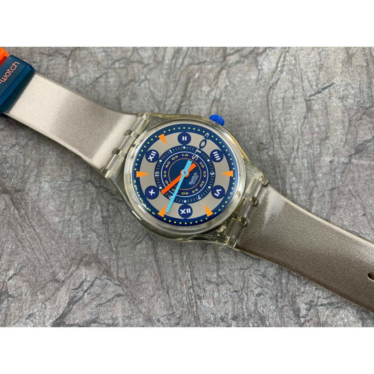 Swatch Originals Stop Watch SSK104 Metal Flash Nos W/ Box/paper/tag 1993 Rare