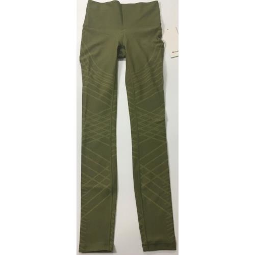 Lululemon Women Mapped Out HR Tight 28 LW5CPQS Brzg Green Size 4