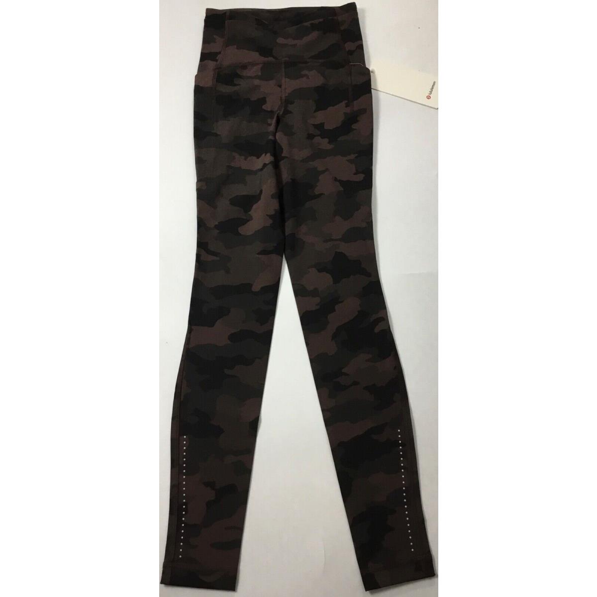 Lululemon Swift Speed HR Tight 28 Luxtreme LW5CY3S HER5 Brown Camo Size 2