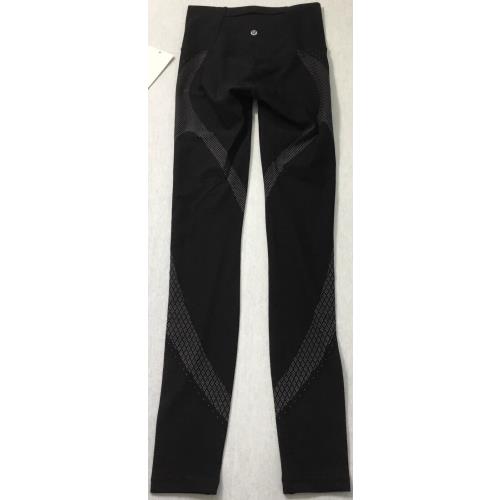 Lululemon Women Mapped Out HR Tight 28 LW5CEQS Black Silver Size 2