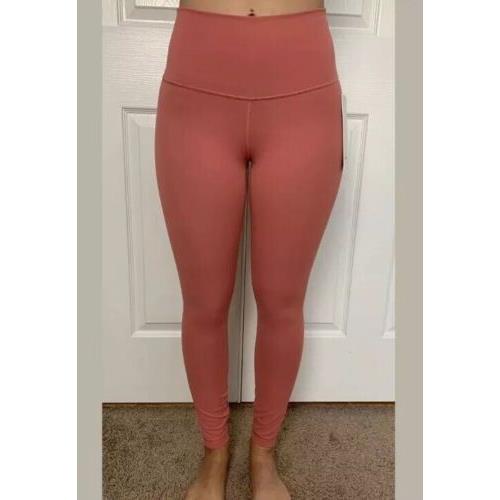 Lululemon Size 6 Wunder Under HR Tight 25 F Coral Pink Rusc Speed Hirise Pant