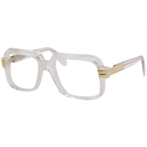 Cazal Eyeglasses MOD607 607 065 Crystal Clear/gold Full Rim Optical Frame 56mm