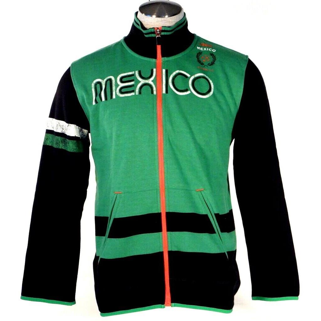 Puma Green Mexico Football Federation Zip Front Kicker Track Jacket Men`s
