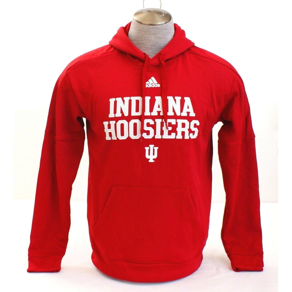 Adidas Indiana Hoosiers Red Pullover Hoodie Hooded Sweatshirt Men`s
