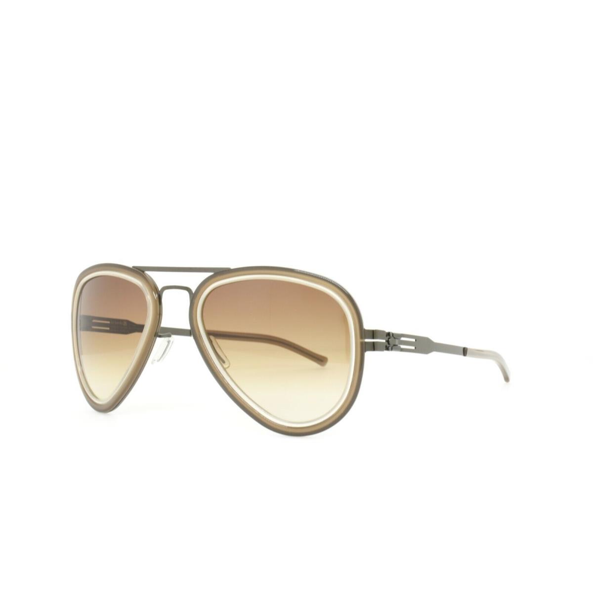 iC Berlin Sunglasses Rinaldo P. Gun Metal Walnut Ivory 52-22-145