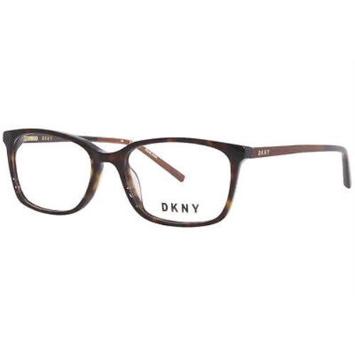 Dkny DK5008 237 Eyeglasses Women`s Dark Tortoise Full Rim Rectangle Shape 52mm - Frame: Black