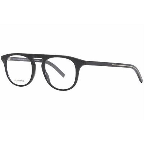 Dior Homme BlackTie249 807 Eyeglasses Men`s Black Full Rim Optical Frame 50mm