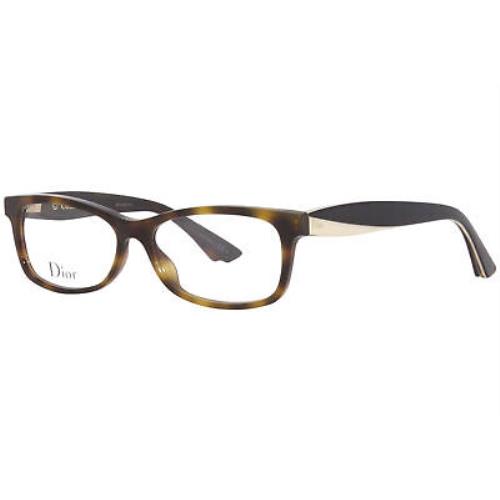 Christian Dior CD3289 Lwg Eyeglasses Women`s Havana Full Rim Optical Frame 55mm