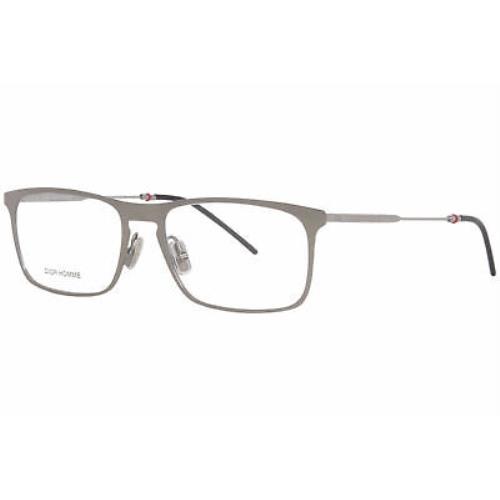 Dior Homme Dior0235 R81 Eyeglasses Men`s Matte Ruthenium Optical Frame 55mm