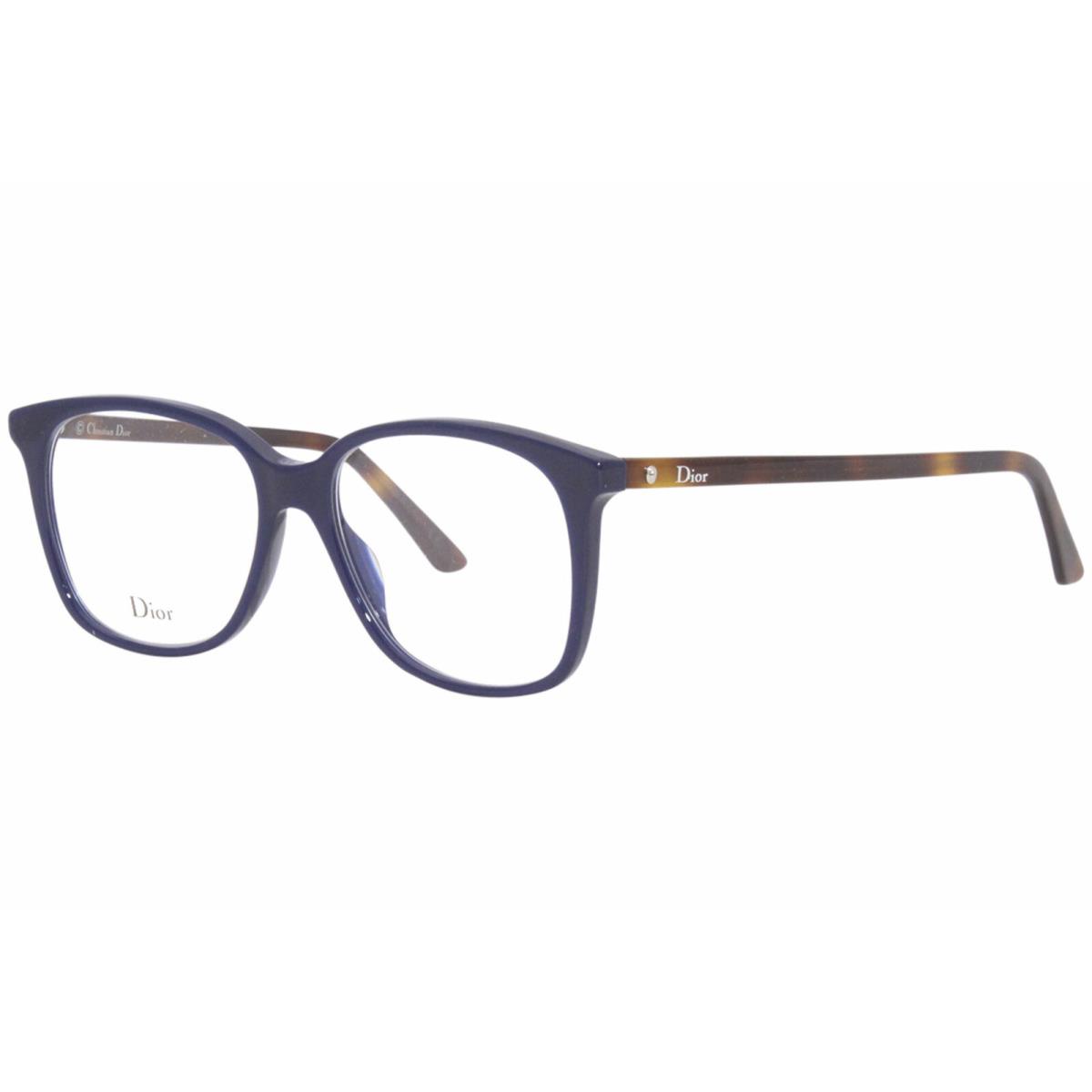 Christian Dior Montaigne55 Jbw Eyeglasses Frame Women`s Blue Havana 52mm - Frame: Blue