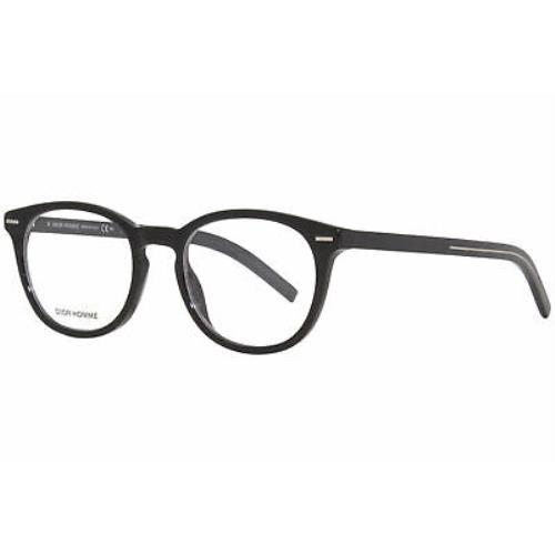 Dior Homme BlackTie238 807 Eyeglasses Men`s Black Full Rim Optical Frame 50mm - Frame: Black