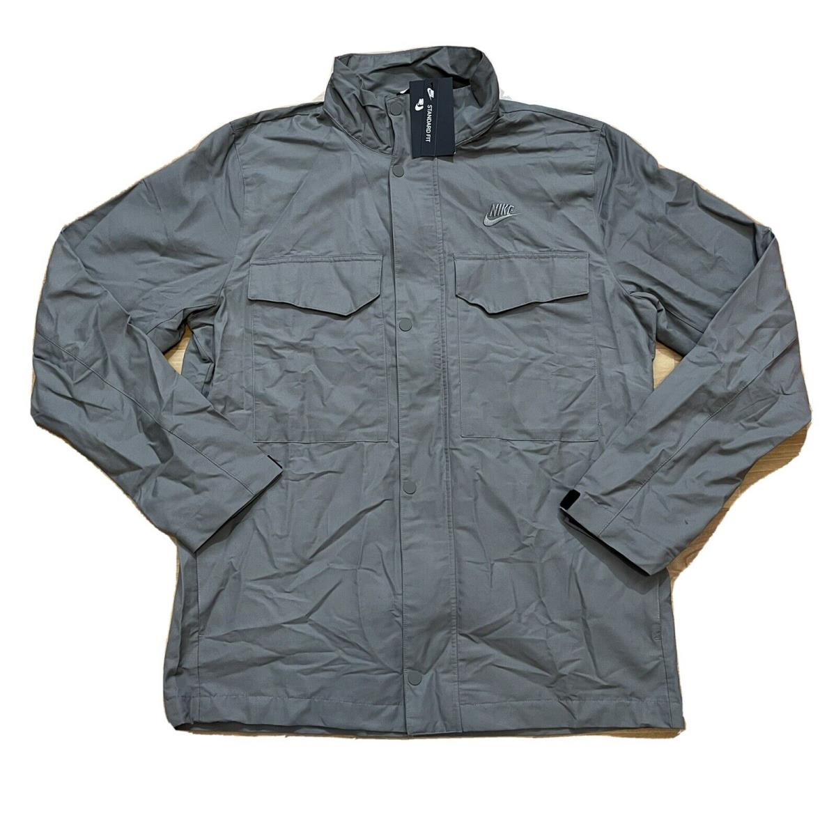 Nike Woven Sportswear M65 Men Size L Military Style Jacket Gray CZ9922-029