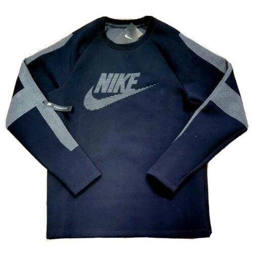 Men`s Nike Tech Pack Crewneck Sweatshirt Black Anthracite Size Large 928569-010