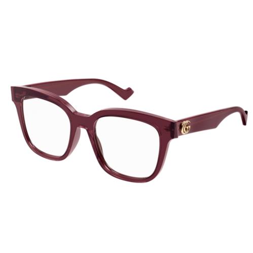 Gucci GG 0958O 006 Burgundy Squared Women`s Eyeglasses - Frame: Burgundy, Lens: Clear