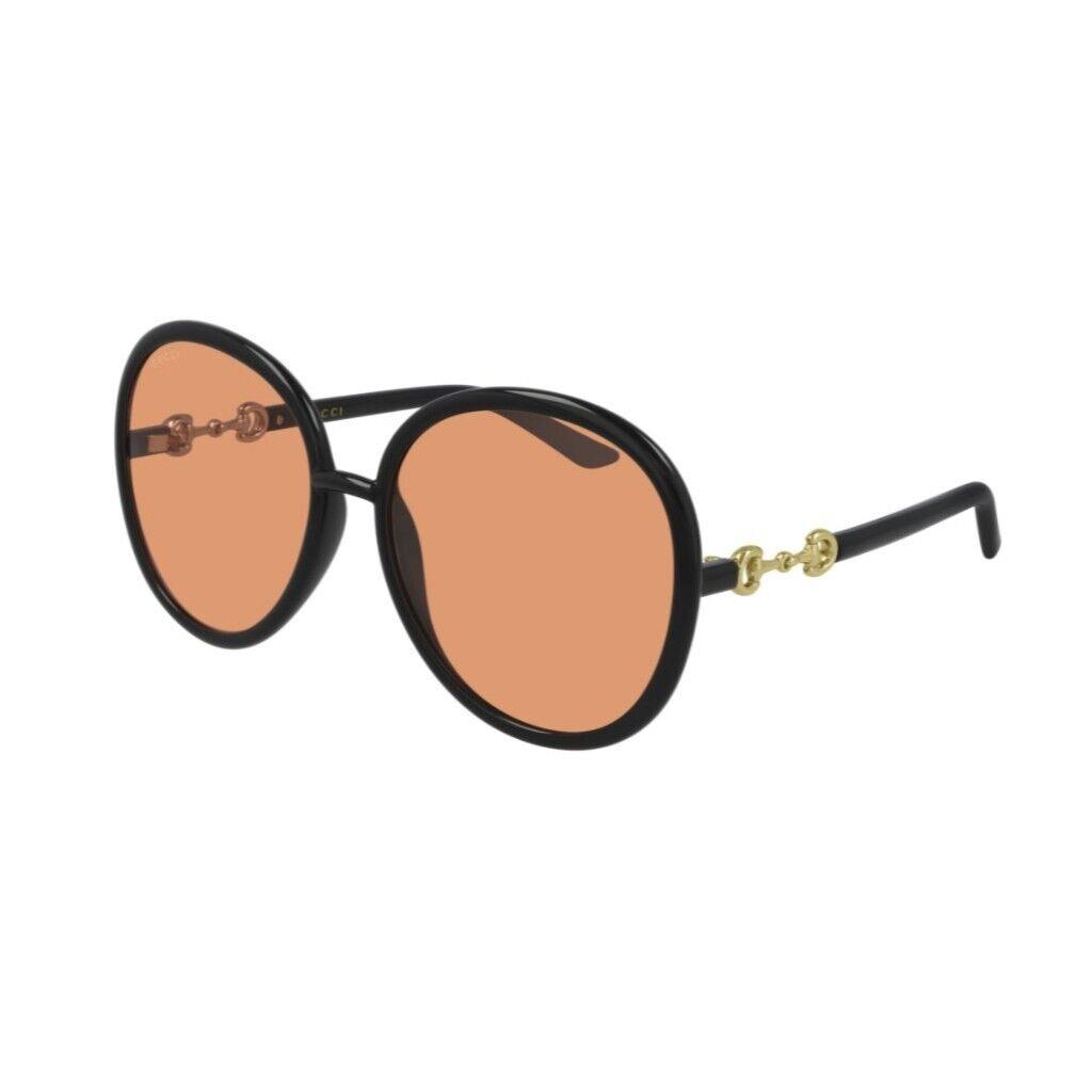 Gucci Women Sunglasses GG0889S-003 Black Frame Orange Lenses