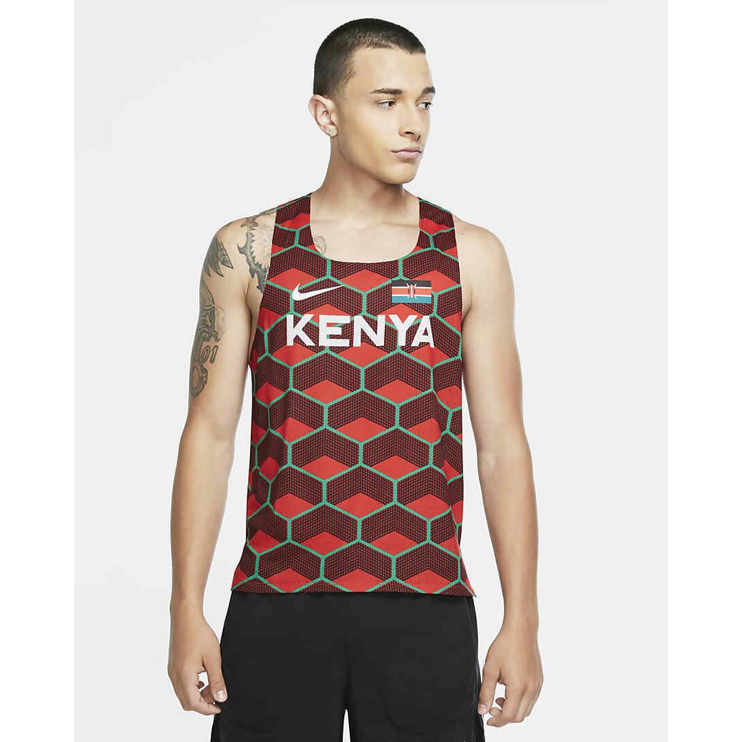 Nike Aeroswift Adv Running Singlet Team Kenya Edition Tank Large