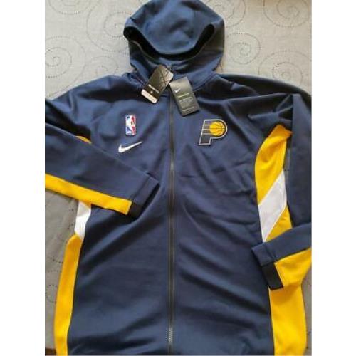 Nike Indiana Pacers Nba Basketball Hoodie Jacket Size Xlt Men