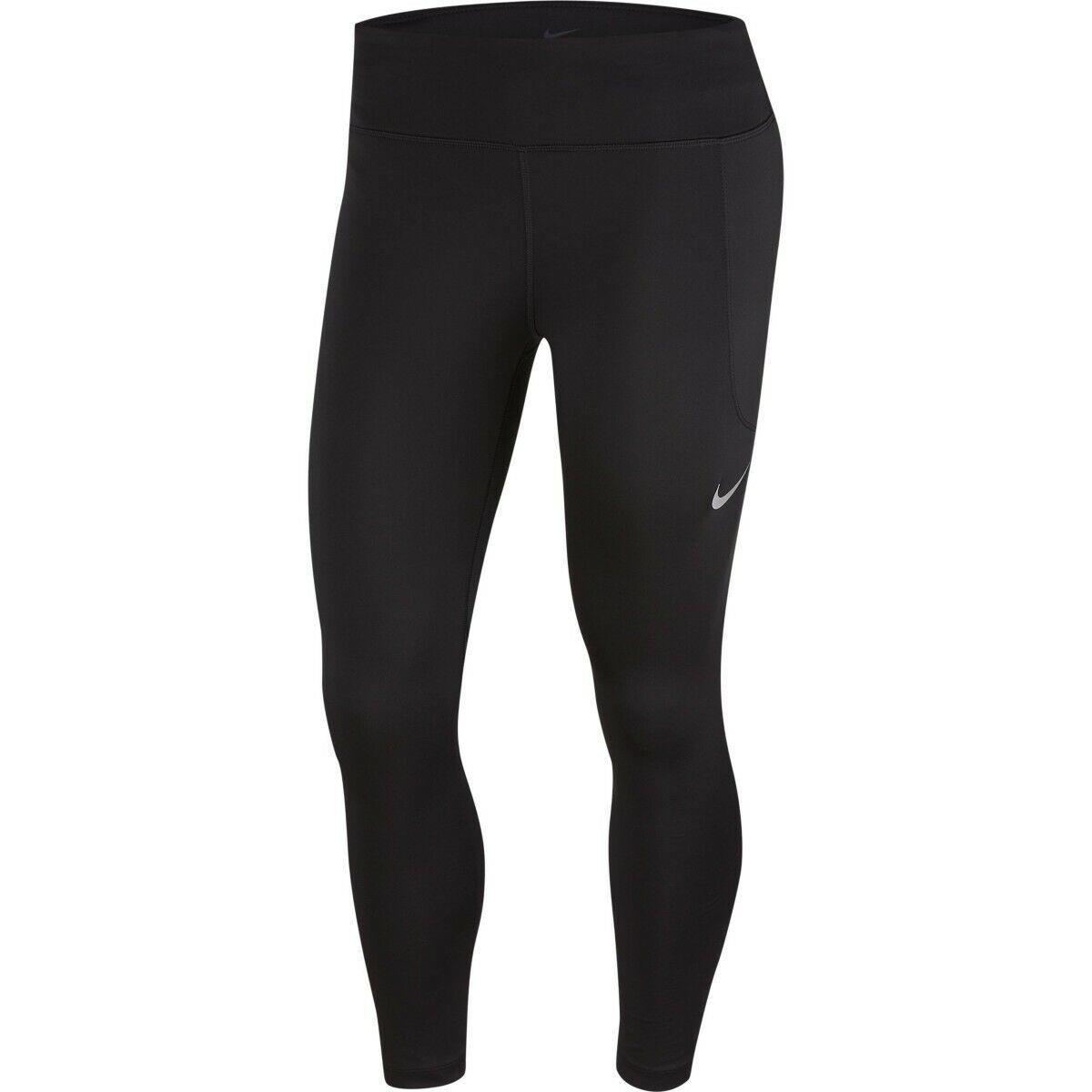 Nike S Women`s Fast Crop Running 7/8 Yoga/gym Leggings-black BV0038-010
