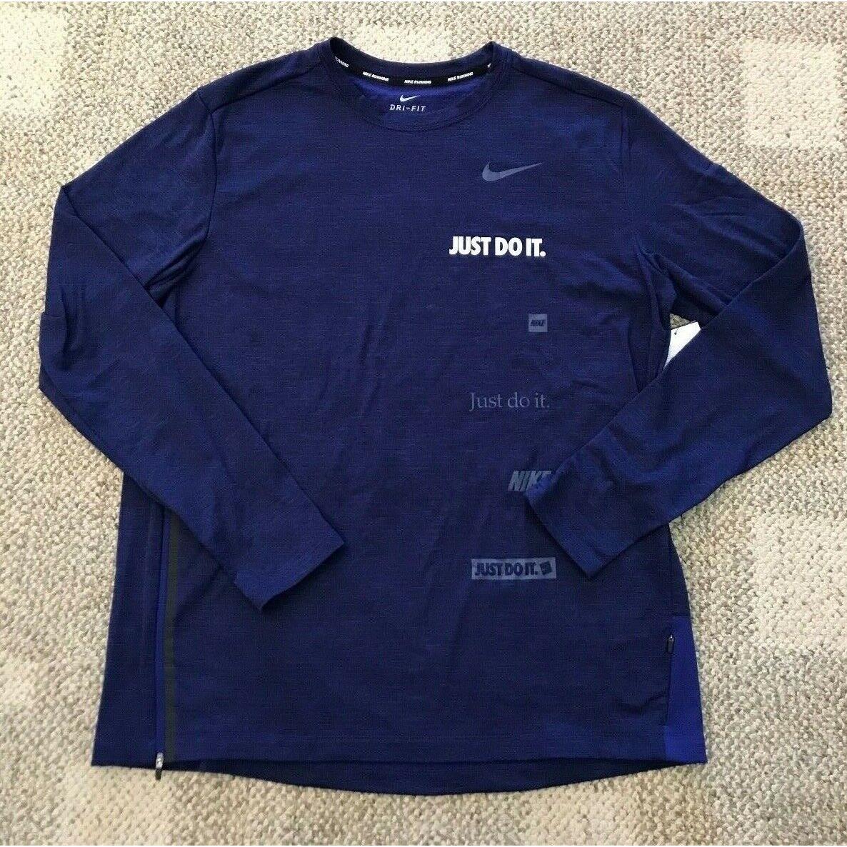Nike Therma Sphere Element Men`s Long Sleeve Running Top Purple Size XL