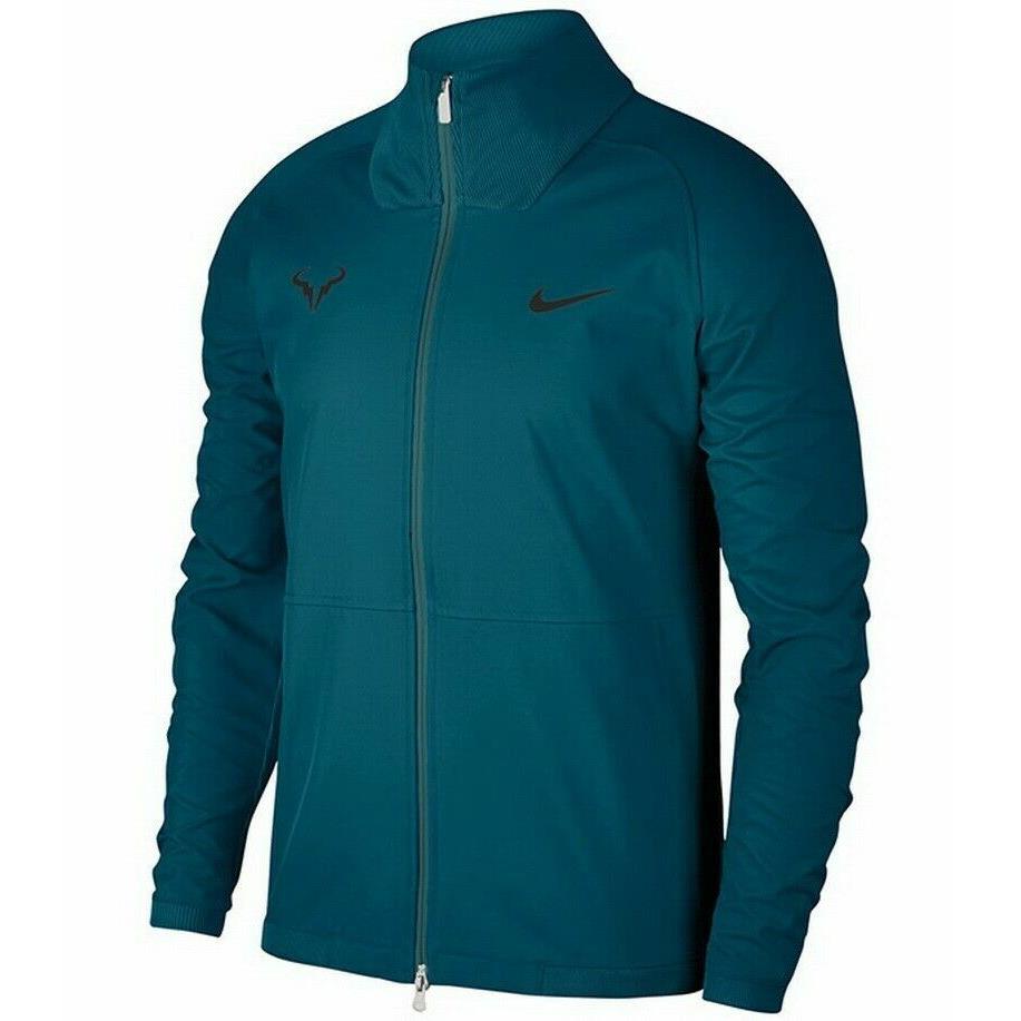 Nike Rafa Nada Full Zip Up Green Abyss Tennis Jacket Sz Large L 887551 301