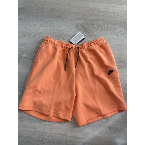 nike fleece shorts orange