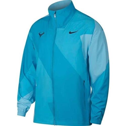 Nike Rafa Nadal Full-zip Men`s Tennis Jacket Light Blue Fury AJ8257-433 Size S