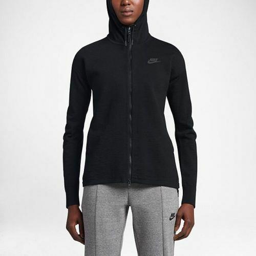 Nike 835641-010 Women`s Black Nylon Long Sleeve Full Zip Jacket Size Small R172