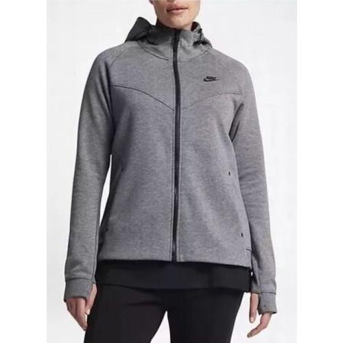 Nike Sportswear Tech Pack Fleece Full Zip Hoodie Carbonblack 863125-092 Women 3X