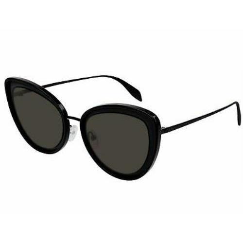 C2 Alexander Mcqueen AM0177S 002 Black Gray Cat Eye Sunglasses