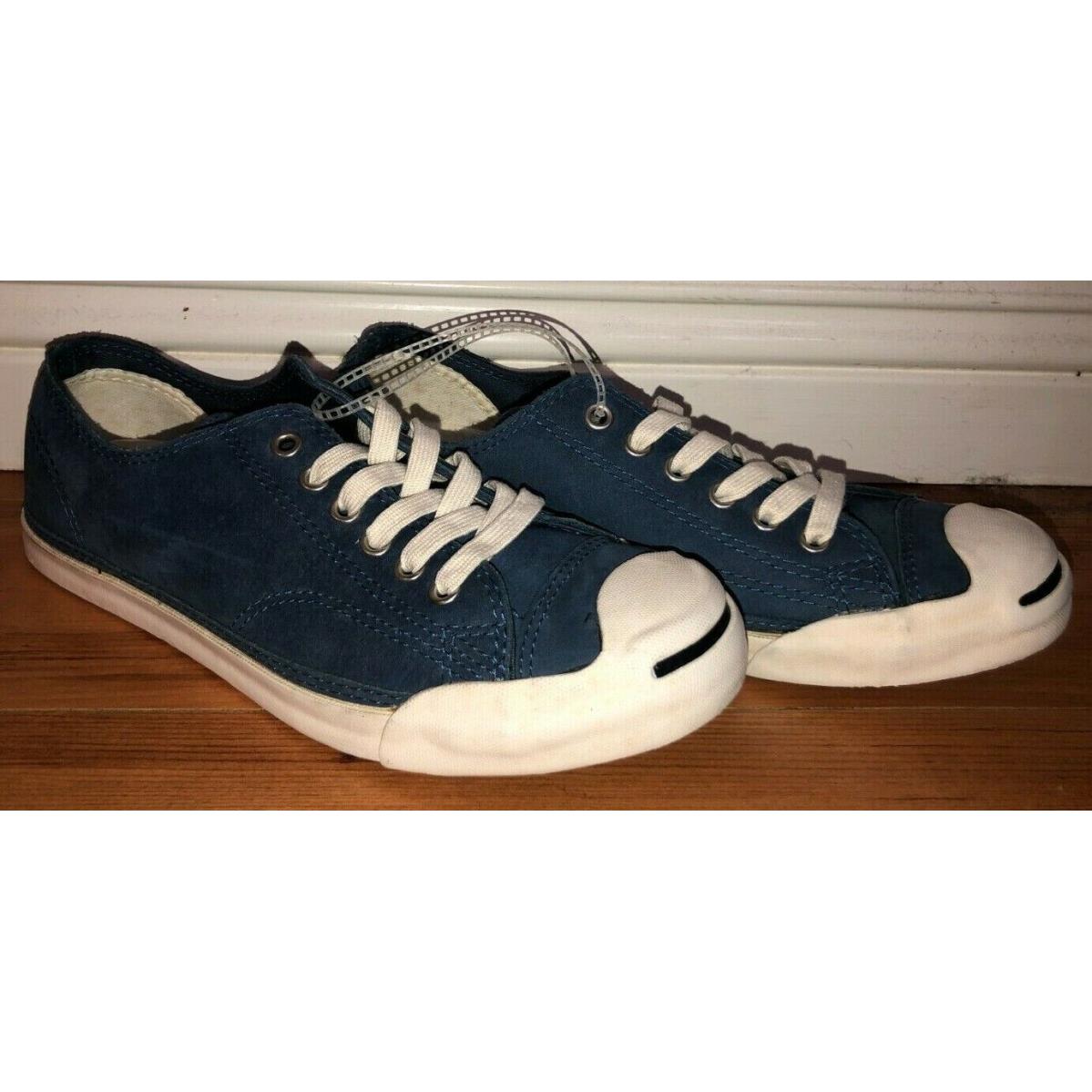 Converse Jack Purcell LP Ox Leather Vintage Shoes Blue White Mens Sz 6