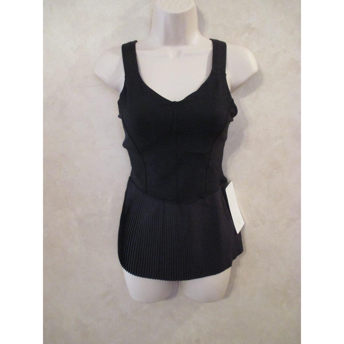 Lululemon SZ 10 Black Yoga Running Fitness Golf Tennis City Tank Top