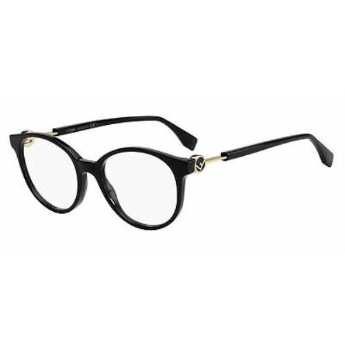 Fendi FF 0348 807 Eyeglasses Black Frame 50mm