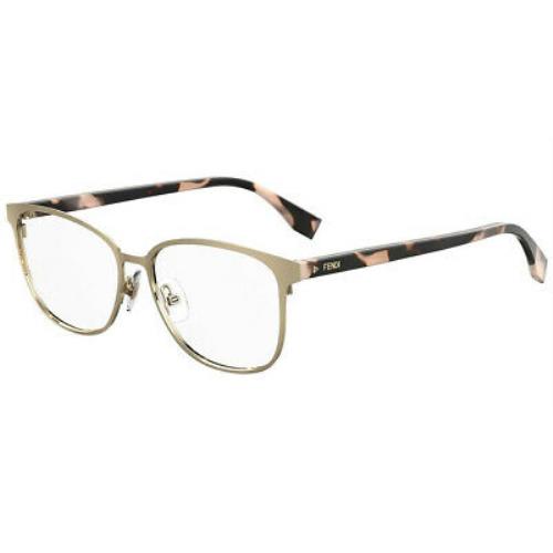 Fendi FF 0386 J5G Eyeglasses Gold Frame 55mm
