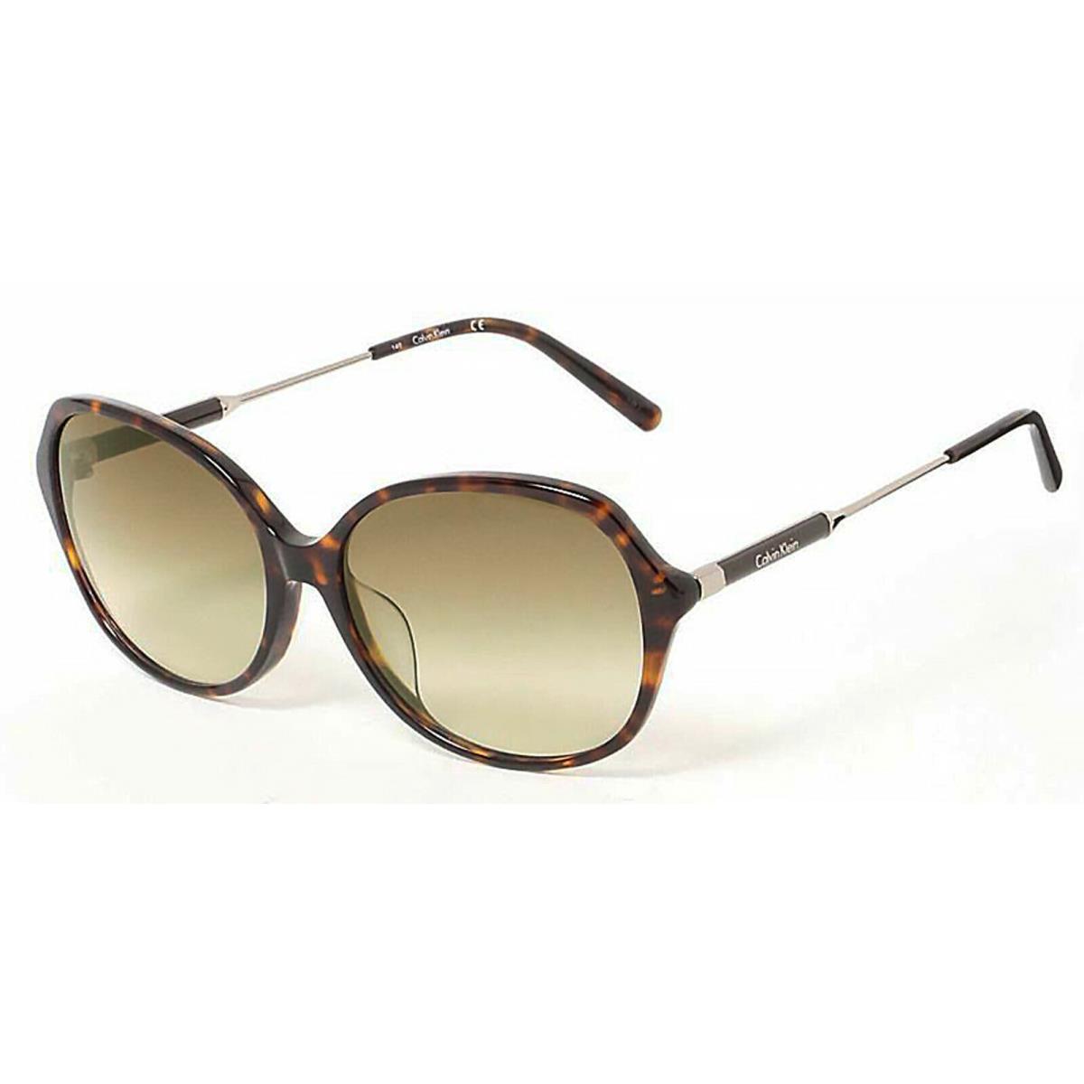 Calvin Klein CK4342SA-214 Women`s Tortoise Sunglasses Khaki Gradient Lens