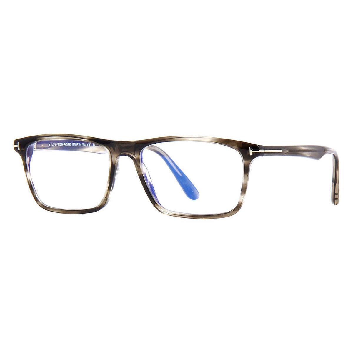 Tom Ford Men`s Eyeglasses Havana/other Rectangular Frame 54 mm FT5681-B 056