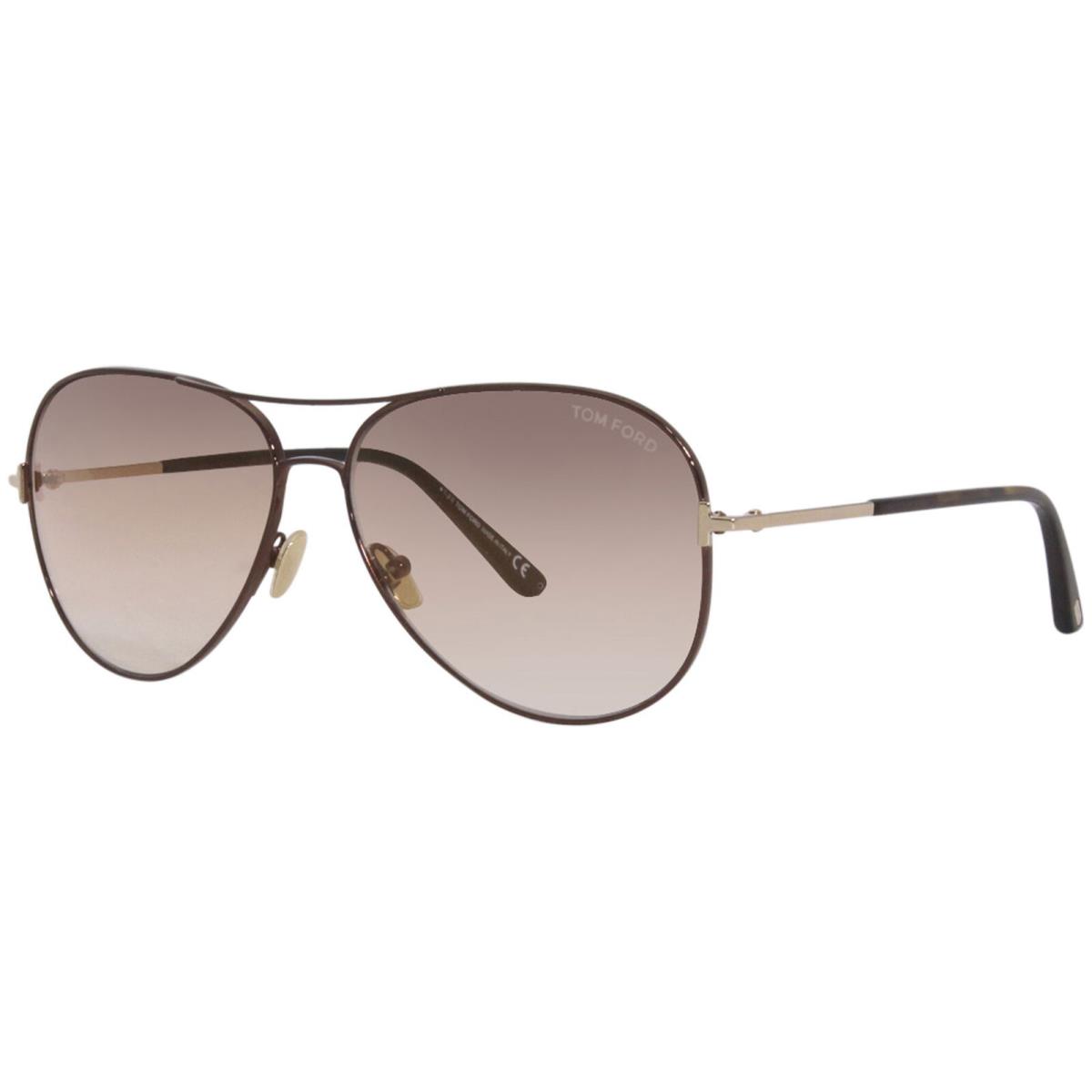 Tom Ford Clark TF823 48G Sunglasses Dark Brown-classic Havana/brown Gradient